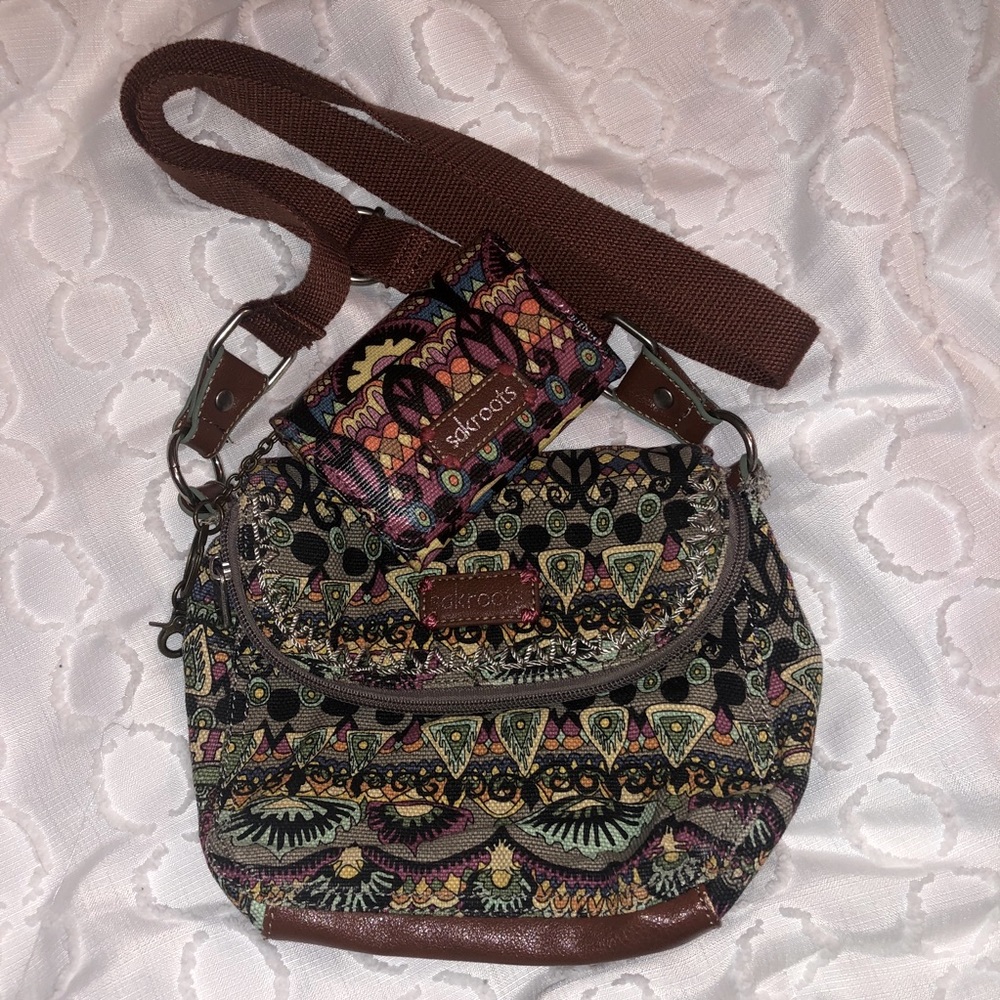 •Sakroots• Crossbody Bag with wallet